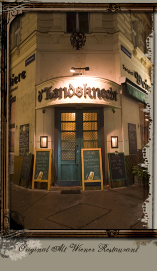 Eingangstür des Lokals d'Landsknecht